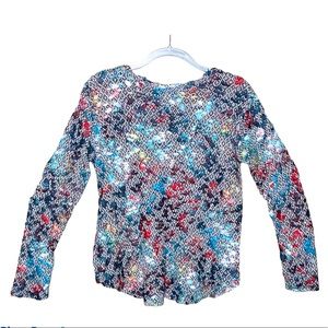 Coldwater Creek women knit sweater multi-color xSM